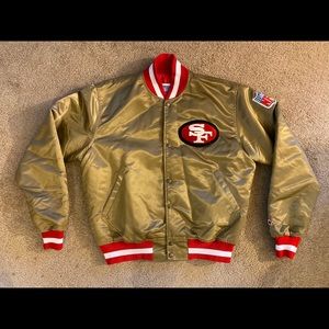SOLD - Gold SF 49ers Starter Jacket - Large - VTG